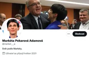 Ilustrační obrázek k Parodický účet Markéty Pekarové Adamové a zrušení přímé volby
