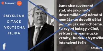 Ilustrační obrázek k Smyšlenou citaci Vojtěcha Filipa šíří i politici