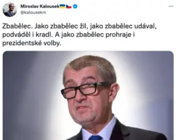 Ilustrační obrázek k Kalouskova kritika Andreje Babiše terčem manipulace