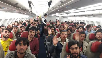 Ilustrační obrázek k Nesouvisející fotografie má zachycovat evakuaované Afghánce