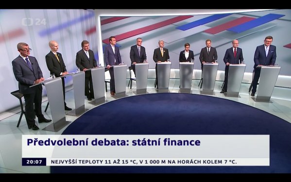 Ilustrační obrázek k výstupu Předvolební debata ČT: Státní finance